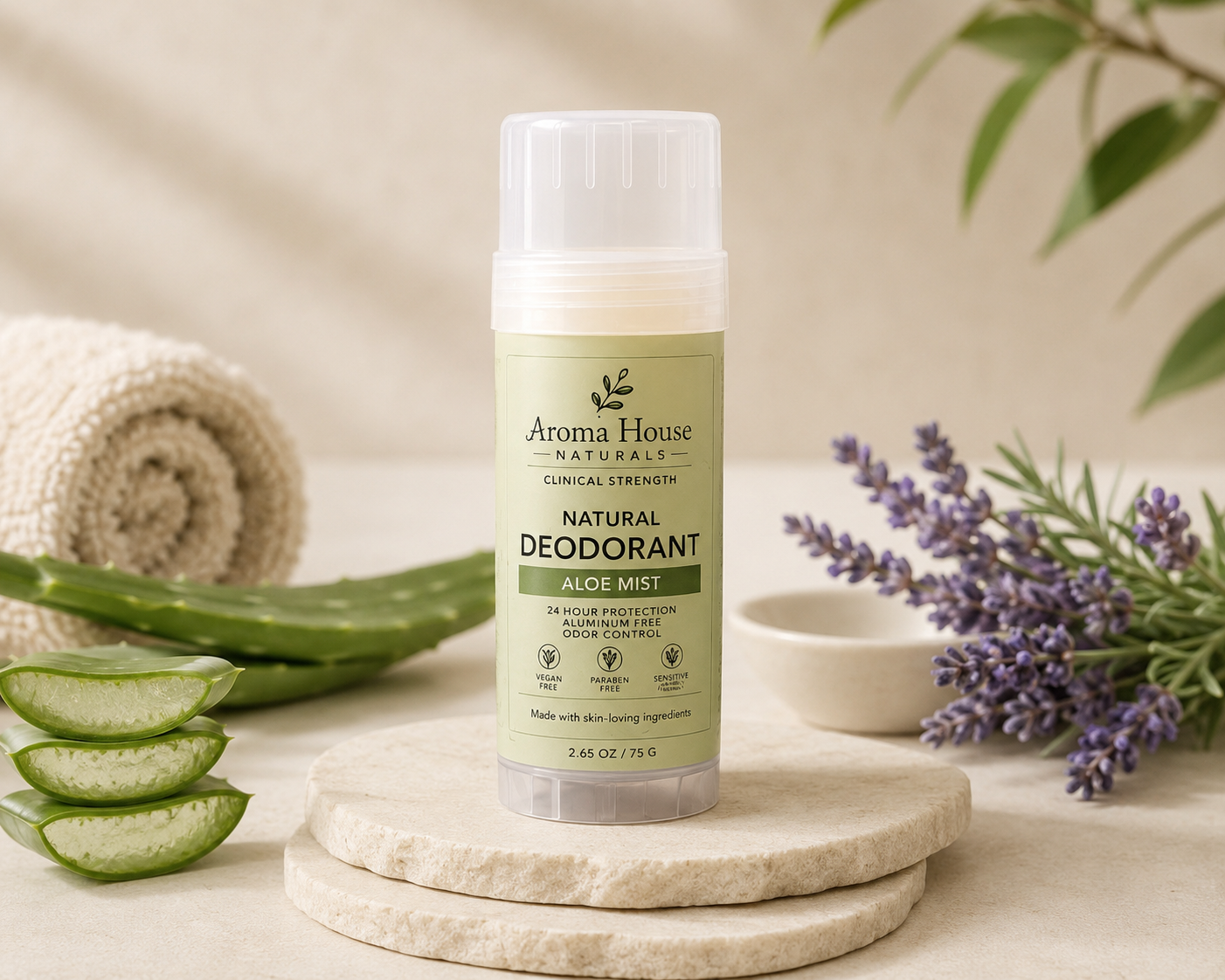 Aloe mist Natural whole body deodorant stick