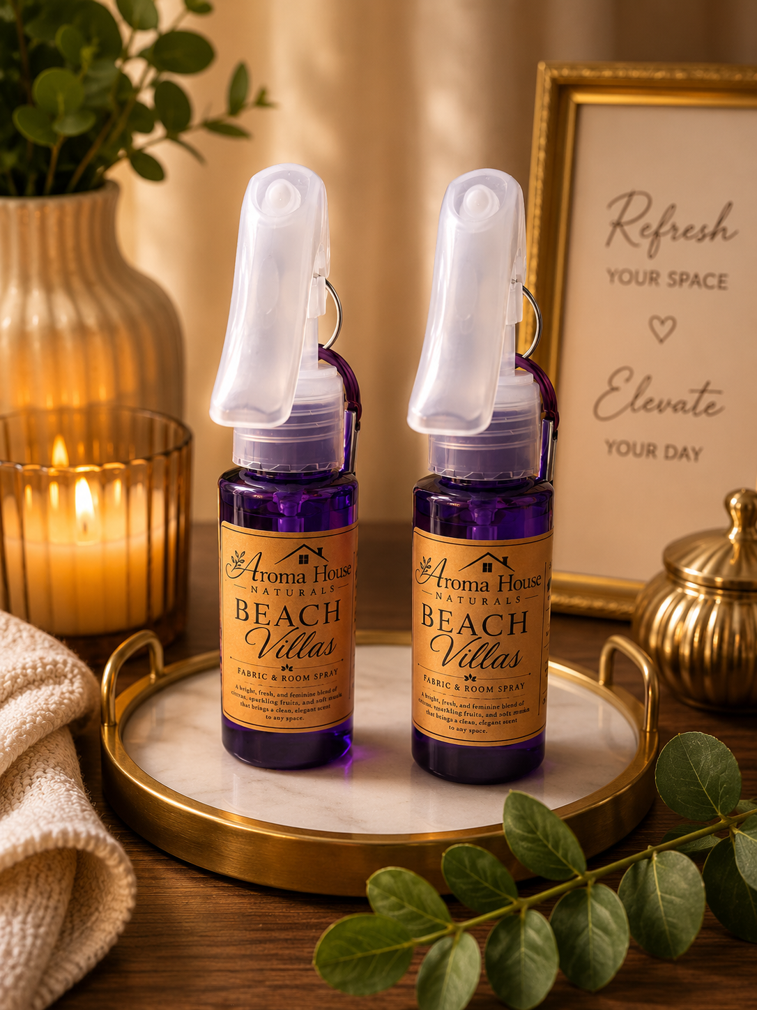 Beach villas Luxury Fabric & Room Spray – Elegant Floral Home Fragrance